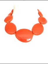 Load image into Gallery viewer, Orange Pebble Bead Necklace
