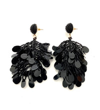 Load image into Gallery viewer, Black Bead and Sequin Earrings
