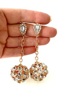 Load image into Gallery viewer, Crystal Ball Drop Earrings

