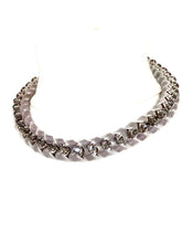Load image into Gallery viewer, Grey Velvet Jewelled Necklace
