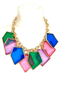 Abstract Acrylic Statement Necklace