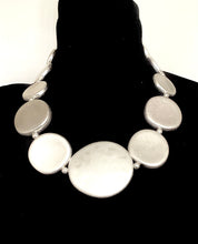 Load image into Gallery viewer, Brushed Silver Disc Necklace
