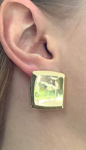 Gold Square Stud Earrings