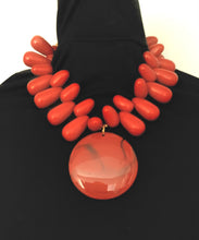 Load image into Gallery viewer, Rust Resin Pendant Necklace
