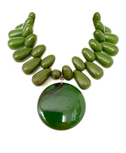 Load image into Gallery viewer, Green Resin Pendant Necklace
