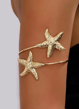 Load image into Gallery viewer, Gold Starfish Upper Arm Bangle
