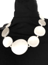 Load image into Gallery viewer, Brushed Silver Disc Necklace
