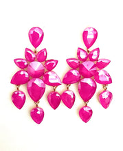 Load image into Gallery viewer, Pink Jewelled Prom Earrings

