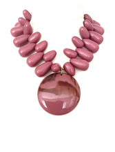 Load image into Gallery viewer, Dusky Pink Resin Pendant Necklace
