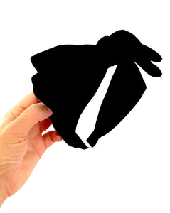 Black Velvet Bow Headband