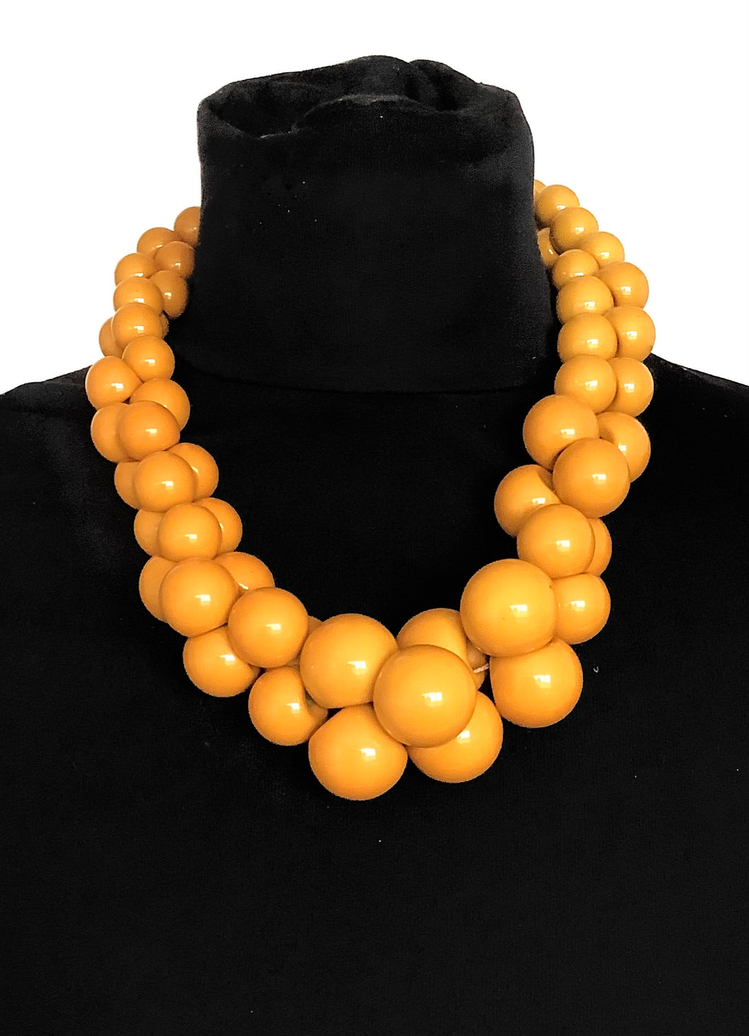 Chunky Mustard Bead Necklace