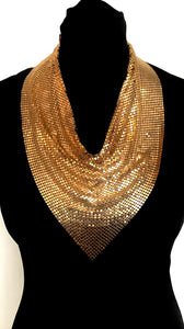 Gold Chainmail Neckerchief Necklace