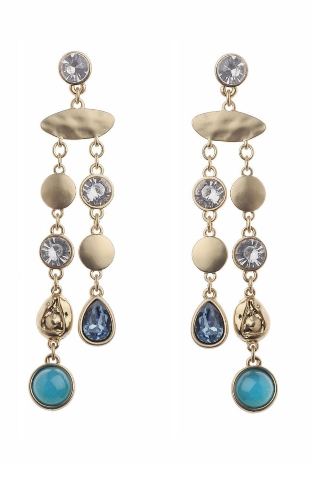 Turquoise Jewel Drop Earrings