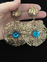 Load image into Gallery viewer, Turquoise Jewel Baroque Earrings
