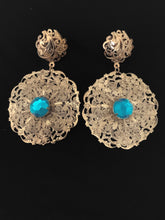Load image into Gallery viewer, Turquoise Jewel Baroque Earrings
