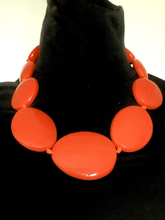 Load image into Gallery viewer, Orange Pebble Bead Necklace
