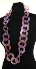 Load image into Gallery viewer, Long Lilac Resin Chain Necklace
