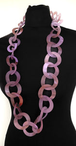 Long Lilac Resin Chain Necklace