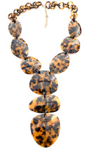 Load image into Gallery viewer, Long Brown Tortoise Shell Necklace
