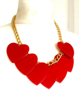 Load image into Gallery viewer, Red Heart Acrylic Necklace
