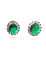 Load image into Gallery viewer, Green jewelled Stud Earrings
