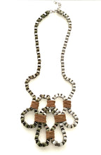 Load image into Gallery viewer, Silver and Grey Geometric Necklace
