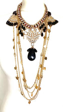 Load image into Gallery viewer, Black and Gold Chain Festival Necklace
