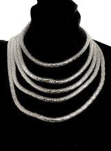 Load image into Gallery viewer, Silver Mesh  Layered Magnetic  Necklace
