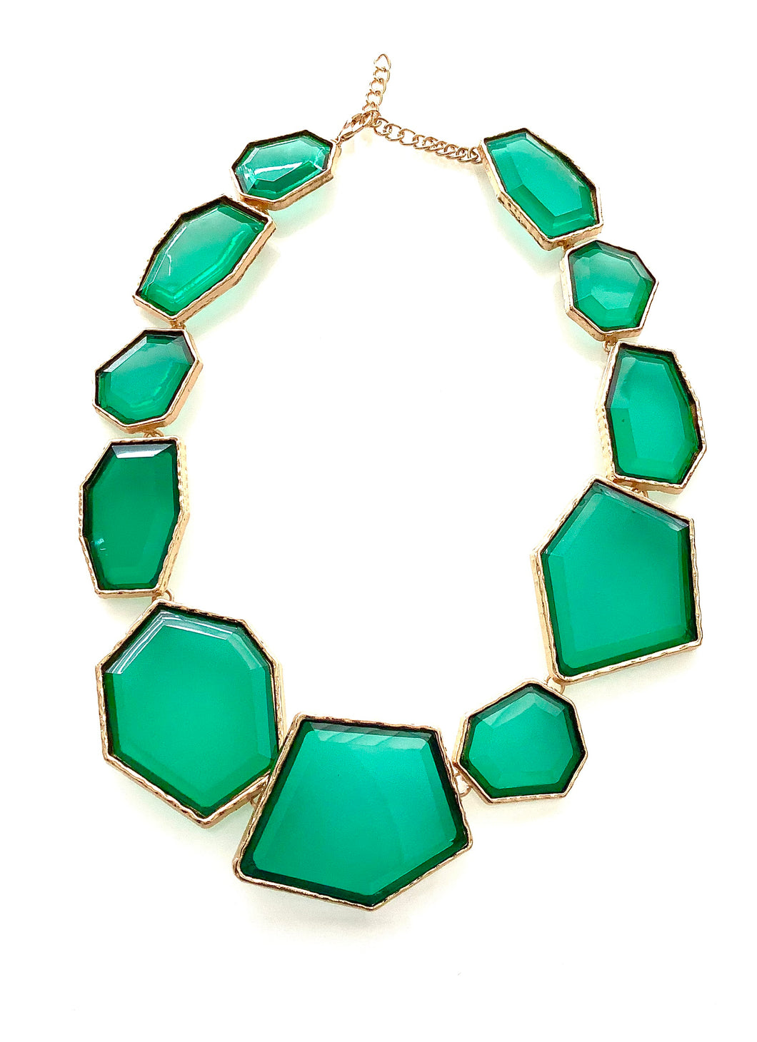 Green Resin Transparent Necklace