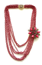 Load image into Gallery viewer, Pink Brooch Chain Necklace
