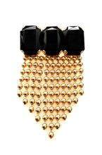 Load image into Gallery viewer, Vintage Black and Gold Brooch
