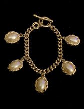 Load image into Gallery viewer, Vintage Faux Pearl Charm Bracelet
