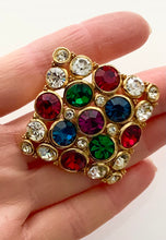 Load image into Gallery viewer, Multi Jewelled Vintage Brooch
