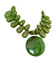 Load image into Gallery viewer, Green Resin Pendant Necklace
