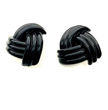 Load image into Gallery viewer, Chunky Clip On Black Earrings
