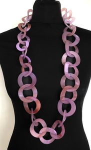 Long Lilac Resin Chain Necklace