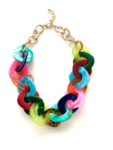 Load image into Gallery viewer, Chunky Multi Coloured Acrylic Chain Necklace
