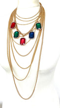 Load image into Gallery viewer, Jewelled Chain Statement Necklace
