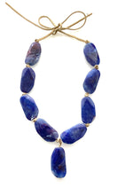 Load image into Gallery viewer, Navy Blue Bead Necklace
