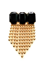 Load image into Gallery viewer, Vintage Black and Gold Brooch
