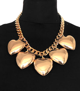 Chunky Gold Heart Necklace