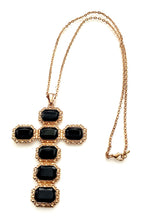 Load image into Gallery viewer, Black Cross Pendant Necklace
