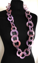 Load image into Gallery viewer, Long Lilac Resin Chain Necklace
