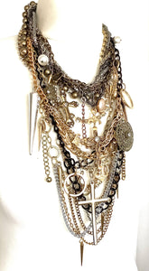 Metallic Chain and Cross Festival Necklace