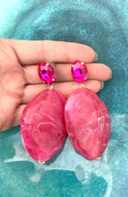 Load image into Gallery viewer, Pink Acrylic Bead Earrings
