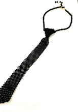 Load image into Gallery viewer, Black Beaded Tie Necklace

