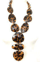 Load image into Gallery viewer, Long Brown Tortoise Shell Necklace

