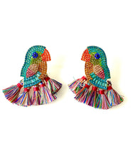 Load image into Gallery viewer, Rainbow Jewelled Parrot Earrings
