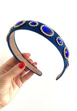 Load image into Gallery viewer, Blue Jewelled Headband
