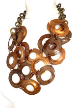 Load image into Gallery viewer, Brown Resin Disc Necklace
